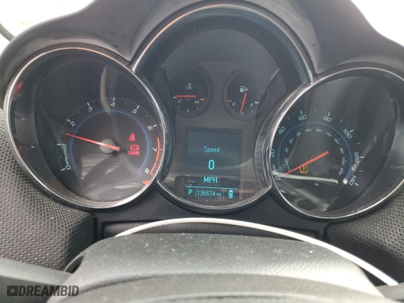 2012 Chevrolet Cruze LT w/1LT with VIN 1G1PF5SC8C7253489, listed as a Copart auction lot 50165005 with 136,674 mi miles and Clean Title. Bid and sale history available at carsss.com. Image 9.