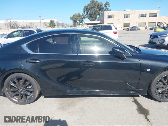 2021 Lexus IS with VIN JTHGZ1B29M5038391, listed as a IAAI auction lot 41647851 with 45,446 mi miles. Bid and sale history available at carsss.com. Image 13.