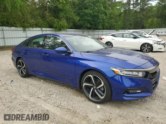 2019 Honda Accord Sport with VIN 1HGCV1F37KA093166, listed as a Copart auction lot 54473235 with 102,640 mi miles and Salvage Title. Bid and sale history available at DreamBid. Image 4.