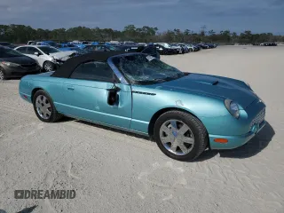 2002 Ford Thunderbird Hardtop Premium with VIN 1FAHP60A32Y108035, listed as a Copart auction lot 41422055 with 28,863 mi miles and Salvage Title. Bid and sale history available at DreamBid. Image 4.