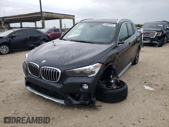 2019 BMW X1 sDrive28i with VIN WBXHU7C53K3H45727, listed as a Copart auction lot 64089932 with 17,763 mi miles. Bid and sale history available at carsss.com. Image 9.