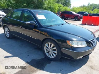 2007 Hyundai Azera SE with VIN KMHFC46F47A172875, listed as a IAAI auction lot 42632253 with 218,536 mi miles and . Bid and sale history available at DreamBid. Image 1.
