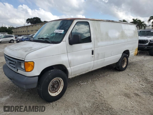2006 Ford Econoline Cargo Commercial with VIN 1FTNS24W46HA45866, listed as a Copart auction lot 42109465 with 203,751 mi miles and Clean Title. Bid and sale history available at DreamBid. Image 1.