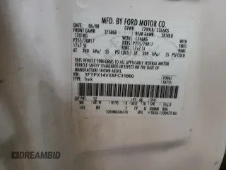 2008 Ford F-150 XLT с VIN 1FTPX14VX8FC31860, выставлен на аукционе Copart как лот 60692195 с пробегом 137 038 миль миль и Чистый • Clean title. История ставок и продаж доступна на DreamBid. Изображение 12.