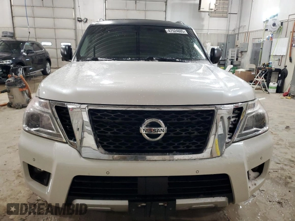 2018 Nissan Armada Platinum with VIN JN8AY2NE0J9730294, listed as a Copart auction lot 47524605 with 154,265 mi miles and Salvage Title. Bid and sale history available at carsss.com. Image 5.