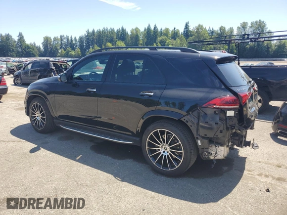 2021 Mercedes-Benz GLE 350 with VIN 4JGFB4KE7MA492445, listed as a Copart auction lot 60292315 with 42,985 mi miles and Salvage title. Bid and sale history available at DreamBid. Image 2.