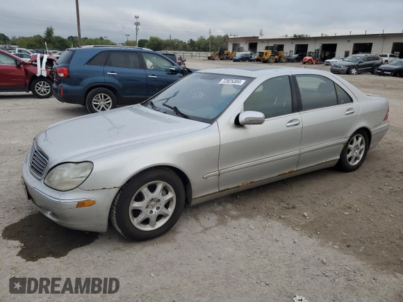 2002 Mercedes-Benz S-Class 5.0L with VIN WDBNG75J62A283821, listed as a Copart auction lot 72925304 with 93,531 mi miles and Clean Title. Bid and sale history available at carsss.com. Image 1.
