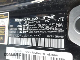 2013 Mercedes-Benz E 350 with VIN WDDKJ5KB3DF207881, listed as a IAAI auction lot 41955127 with 83,786 mi miles and . Bid and sale history available at DreamBid. Image 9.