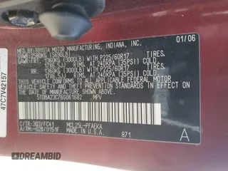 2006 Toyota Sienna LE with VIN 5TDBA23C76S061682, listed as a Copart auction lot 48482965 with 186,204 mi miles and Clean Title. Bid and sale history available at carsss.com. Image 13.