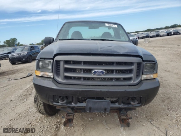 2004 Ford Super Duty F-250 XL with VIN 1FTNF21L74ED75725, listed as a Copart auction lot 72309824 with 0 mi miles and Salvage Title. Bid and sale history available at carsss.com. Image 5.