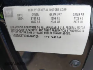 2004 Cadillac CTS-V z VIN 1G6DN57S240161160, wystawiony jako IAAI lot #42251504 z przebiegiem 160 126 mil mil oraz . Historia ofert i sprzedaży dostępna na DreamBid. Obrazek 9.