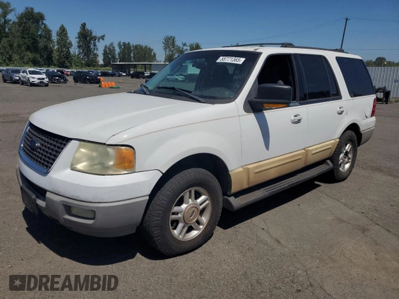 2003 Ford Expedition XLT Value with VIN 1FMPU16W73LB69953, listed as a Copart auction lot 58771365 with 228,246 mi miles and Salvage title. Bid and sale history available at DreamBid. Image 1.