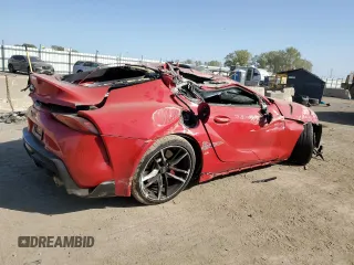 2022 Toyota GR Supra 3.0 with VIN WZ1DB0C0XNW051910, listed as a Copart auction lot 75352524 with 13,090 mi miles and Salvage Title. Bid and sale history available at carsss.com. Image 3.