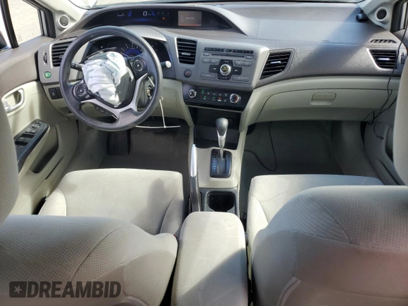 2012 Honda Civic EX with VIN 19XFB2F8XCE322475, listed as a Copart auction lot 52812535 with 226,146 mi miles and Salvage Title. Bid and sale history available at DreamBid. Image 8.