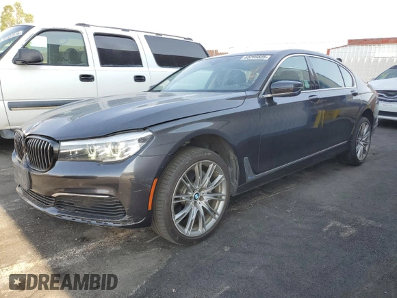 2019 BMW 7 Series 740i with VIN WBA7E2C52KB217153, listed as a Copart auction lot 65205835 with 61,981 mi miles and Clean title. Bid and sale history available at DreamBid. Image 1.