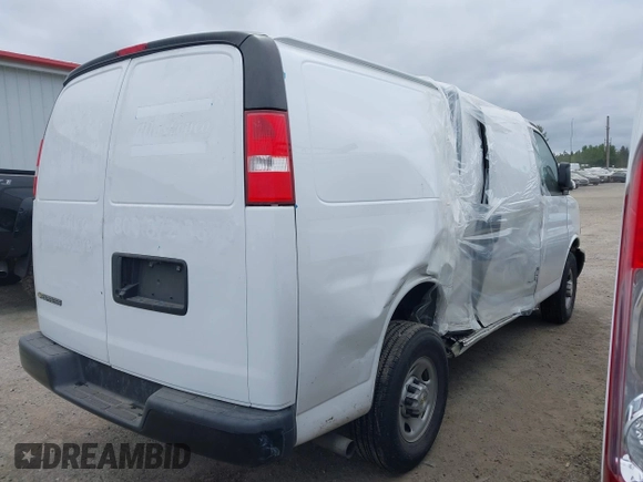 2023 Chevrolet Express Cargo with VIN 1GCWGAFP4P1176442, listed as a IAAI auction lot 42109509 with 42,680 mi miles and . Bid and sale history available at DreamBid. Image 12.
