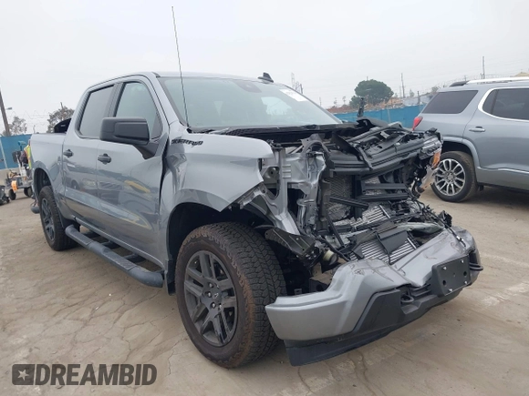 2024 Chevrolet Silverado 1500 Custom with VIN 3GCPABEK7RG311970, listed as a IAAI auction lot 42024754 with 7,976 mi miles and . Bid and sale history available at DreamBid. Image 1.