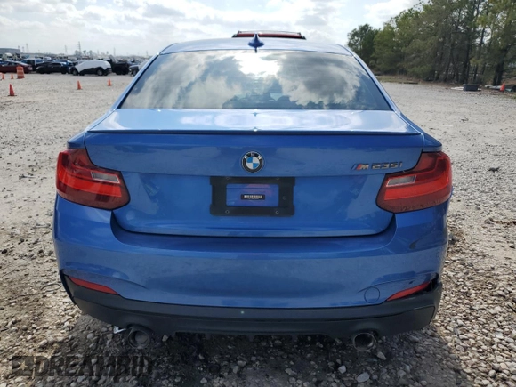 2015 BMW 2 Series M235i with VIN WBA1J7C58FV358750, listed as a Copart auction lot 43540275 with 123,223 mi miles and Salvage Title. Bid and sale history available at carsss.com. Image 6.