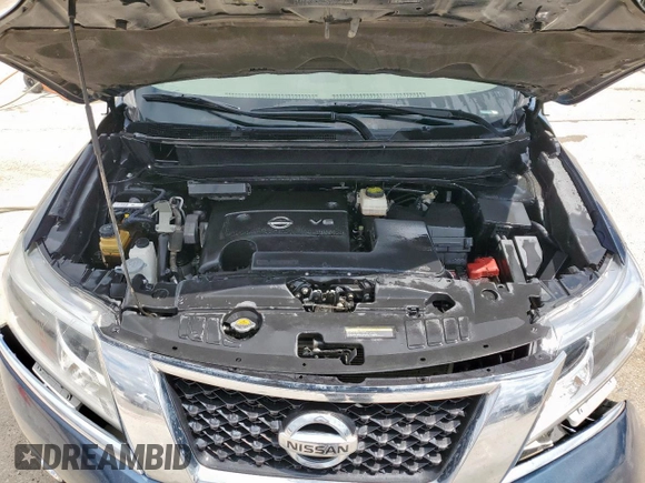 2015 Nissan Pathfinder SV with VIN 5N1AR2MN9FC703515, listed as a Copart auction lot 58198325 with 154,468 mi miles and Salvage title. Bid and sale history available at DreamBid. Image 12.