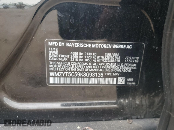 2019 MINI Countryman Cooper S with VIN WMZYT5C59K3G93136, listed as a Copart auction lot 71159524 with 25,457 mi miles and Salvage Title. Bid and sale history available at carsss.com. Image 14.
