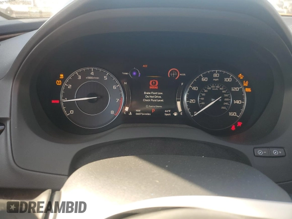 2021 Acura RDX w/Advance Package with VIN 5J8TC1H72ML000468, listed as a Copart auction lot 83465824 with 60,714 mi miles and Salvage Title. Bid and sale history available at carsss.com. Image 9.