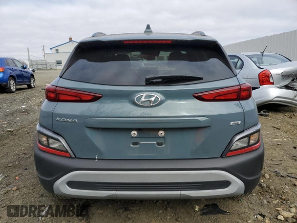 2022 Hyundai Kona SEL with VIN KM8K3CAB7NU900293, listed as a Copart auction lot 47678705 with 10,105 mi miles and Salvage Title. Bid and sale history available at carsss.com. Image 6.