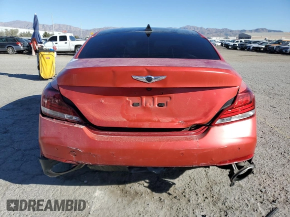 2019 Genesis G70 Advanced with VIN KMTG34LE5KU021265, listed as a Copart auction lot 48575855 with 52,650 mi miles and Salvage Title. Bid and sale history available at carsss.com. Image 6.