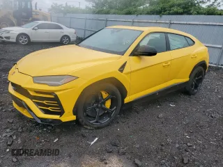 2019 Lamborghini Urus z VIN ZPBUA1ZL0KLA01046, wystawiony jako Copart lot #56668015 z przebiegiem Nie podano mil oraz Szkoda całkowita • Salvage title. Historia ofert i sprzedaży dostępna na DreamBid. Obrazek 1.