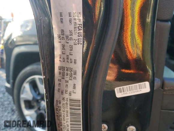 2018 Jeep Compass Limited with VIN 3C4NJCCB6JT318579, listed as a Copart auction lot 49545075 with 111,423 mi miles and Salvage Title. Bid and sale history available at carsss.com. Image 15.