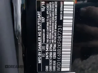 2019 Mercedes-Benz E 53 AMG with VIN WDD1K6BB2KF087731, listed as a Copart auction lot 42838895 with 29,840 mi miles and Salvage Title. Bid and sale history available at DreamBid. Image 13.