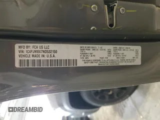 2022 Jeep Cherokee Trailhawk with VIN 1C4PJMBX7ND532150, listed as a Copart auction lot 47579155 with 42,662 mi miles and Salvage Title. Bid and sale history available at DreamBid. Image 14.