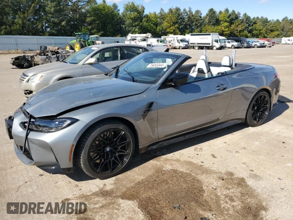 2024 BMW M4 Competition xDrive with VIN WBS33BA01RCP06011, listed as a Copart auction lot 75655344 with Not provided miles and Salvage title. Bid and sale history available at DreamBid. Image 1.