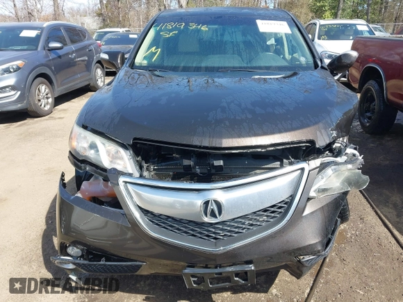 2015 Acura RDX Tech Pkg with VIN 5J8TB4H57FL010760, listed as a IAAI auction lot 41819346 with 107,178 mi miles. Bid and sale history available at carsss.com. Image 12.