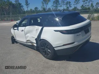 2025 Land Rover Range Rover Velar Dynamic SE with VIN SALYL2EX9SA802869, listed as a IAAI auction lot 41793091 with 5,614 mi miles and . Bid and sale history available at DreamBid. Image 3.