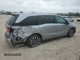 2024 Honda Odyssey EX-L with VIN 5FNRL6H63RB046690, listed as a Copart auction lot 55669855 with 7,829 mi miles and Salvage Title. Bid and sale history available at DreamBid. Image 3.