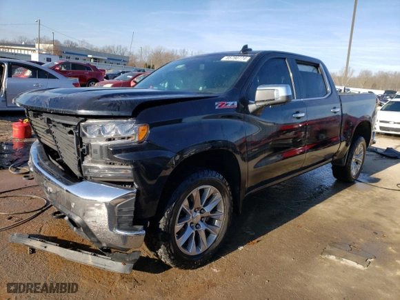 2019 Chevrolet Silverado 1500 LTZ with VIN 3GCUYGED6KG219638, listed as a Copart auction lot 85790774 with 65,991 mi miles and Salvage Title. Bid and sale history available at carsss.com. Image 1.