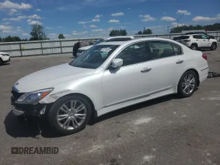 2012 Hyundai Genesis 3.8L z VIN KMHGC4DD9CU207540, wystawiony jako Copart lot #58174425 z przebiegiem 75 779 mil mil oraz Szkoda całkowita • Salvage title. Historia ofert i sprzedaży dostępna na DreamBid. Obrazek 1.
