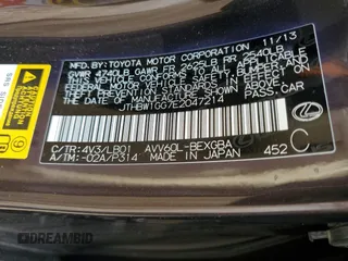 2014 Lexus ES 300h Hybrid with VIN JTHBW1GG7E2047214, listed as a Copart auction lot 51480865 with 100,133 mi miles and Salvage Title. Bid and sale history available at carsss.com. Image 12.