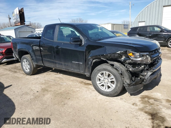 2021 Chevrolet Colorado 2WD LT with VIN 1GCHSCEA6M1279972, listed as a Copart auction lot 43365445 with 64,152 mi miles and Salvage Title. Bid and sale history available at carsss.com. Image 4.