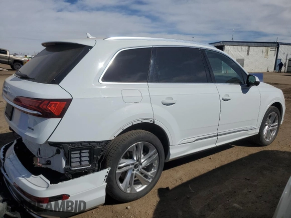 2023 Audi Q7 Premium Plus with VIN WA1LXBF74PD007183, listed as a Copart auction lot 47581045 with 10,786 mi miles and Salvage Title. Bid and sale history available at carsss.com. Image 3.