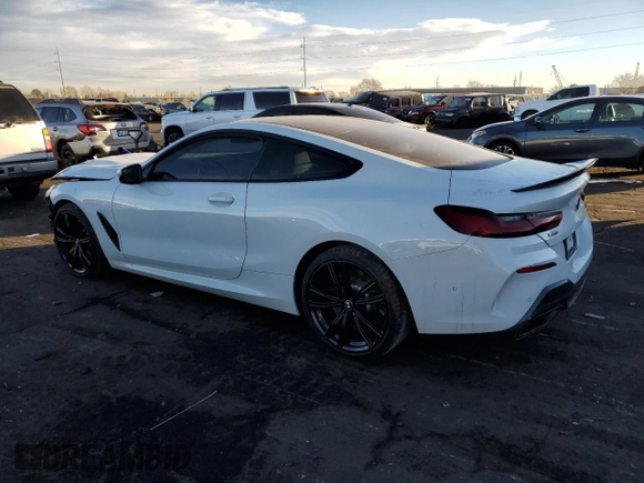 2019 BMW 8 Series M850i xDrive z VIN WBABC4C53KBU95426, wystawiony jako Copart lot #89221245 z przebiegiem Nie podano mil oraz Szkoda całkowita • Salvage title. Historia ofert i sprzedaży dostępna na DreamBid. Obrazek 2.