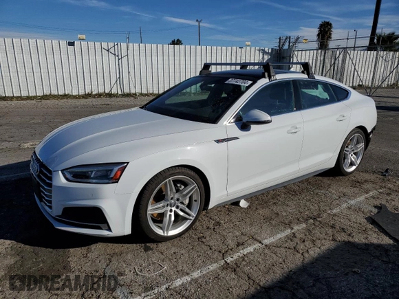 2018 Audi A5 Sportback Premium Plus with VIN WAUENCF5XJA067760, listed as a Copart auction lot 37742704 with 37,419 mi miles. Bid and sale history available at carsss.com. Image 1.