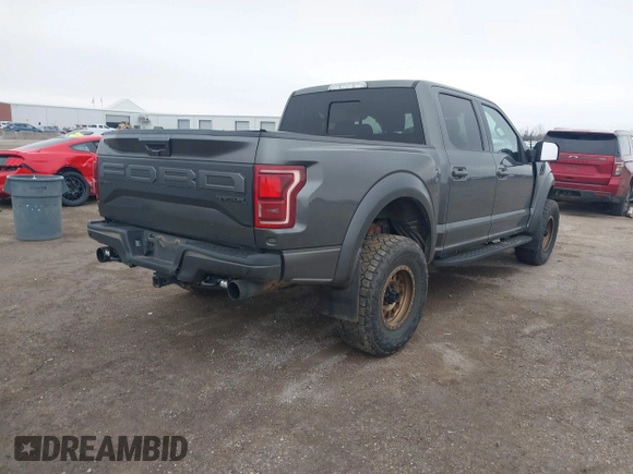 2019 Ford F-150 Raptor with VIN 1FTFW1RG9KFB45830, listed as a IAAI auction lot 41602022 with 136,401 mi miles. Bid and sale history available at carsss.com. Image 4.
