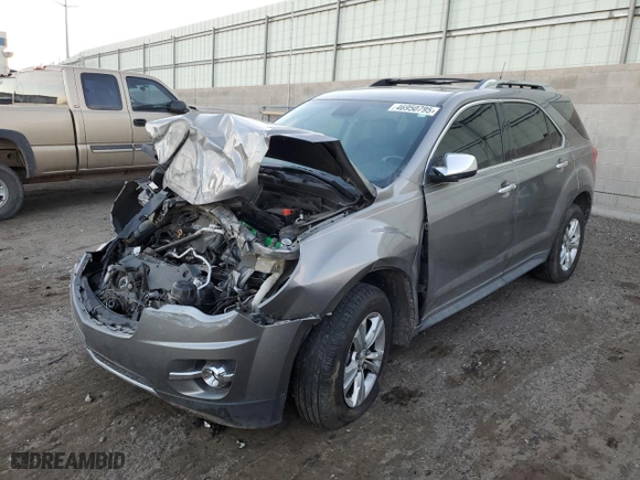 2012 Chevrolet Equinox LTZ with VIN 2GNFLFE51C6295573, listed as a Copart auction lot 46950795 with 106,742 mi miles and Salvage Title. Bid and sale history available at carsss.com. Image 1.
