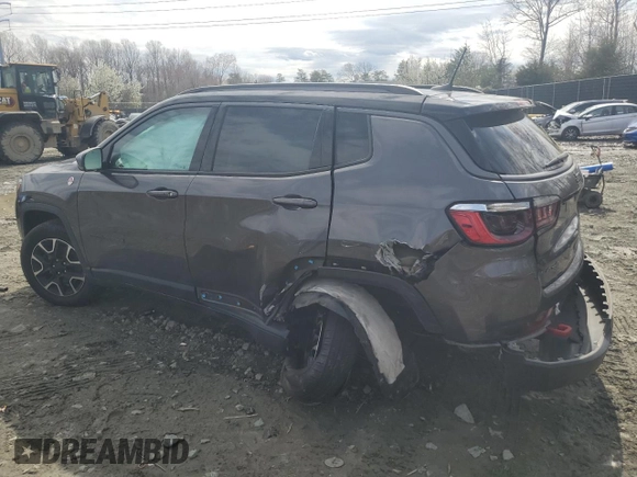 2021 Jeep Compass Trailhawk with VIN 3C4NJDDB7MT602800, listed as a Copart auction lot 50056865 with 68,794 mi miles and Salvage title. Bid and sale history available at DreamBid. Image 2.