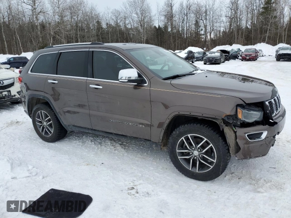 2017 Jeep Grand Cherokee Limited with VIN 1C4RJEBG3HC957258, listed as a Copart auction lot 45875215 with 117,381 mi miles and Salvage title. Bid and sale history available at DreamBid. Image 4.