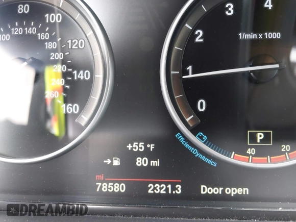 2016 BMW 5 Series 528i with VIN WBA5A5C50GD527995, listed as a IAAI auction lot 42110252 with 78,580 mi miles. Bid and sale history available at carsss.com. Image 7.