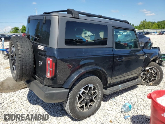 2021 Ford Bronco z VIN 1FMDE5APXMLA63439, wystawiony jako Copart lot #58100614 z przebiegiem 42 973 mil mil oraz Szkoda całkowita • Salvage title. Historia ofert i sprzedaży dostępna na DreamBid. Obrazek 3.