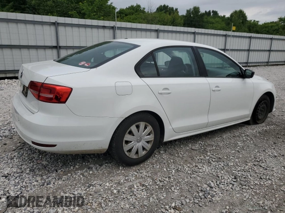 2015 Volkswagen Jetta S with VIN 3VW2K7AJ0FM400517, listed as a Copart auction lot 58368185 with 88,470 mi miles and Salvage title. Bid and sale history available at DreamBid. Image 3.