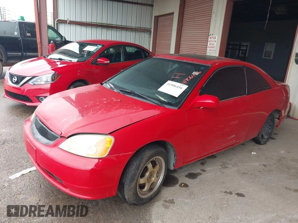 2002 Honda Civic EX with VIN 1HGEM21952L075315, listed as a IAAI auction lot 41906456 with 238,507 mi miles. Bid and sale history available at carsss.com. Image 2.